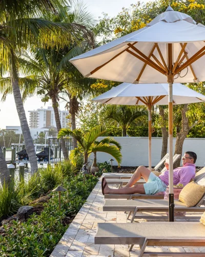 Customer pool patio near water 8