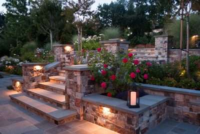 Paver patio lightng