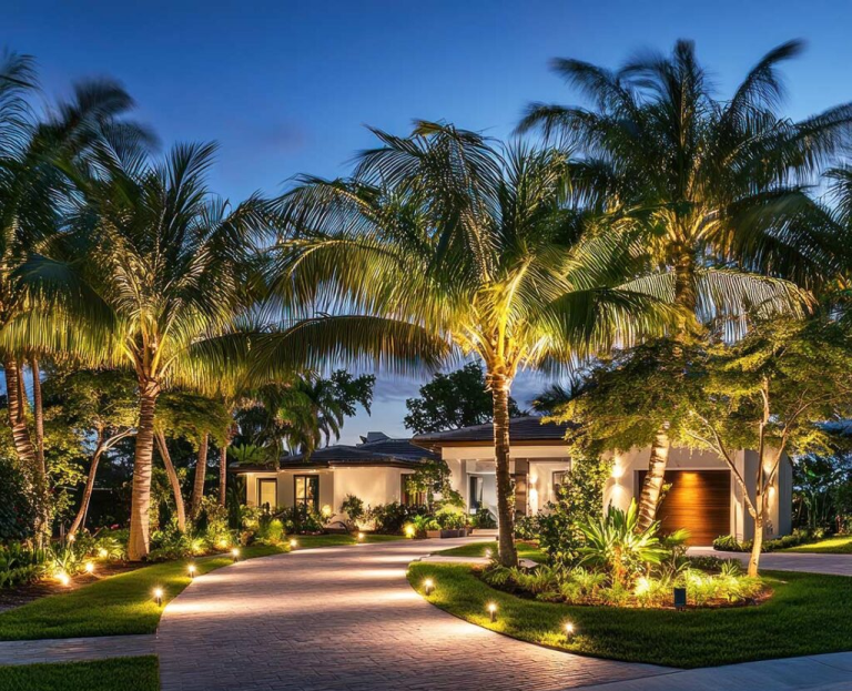 luxury landscape lighting St petersburg and Tampa