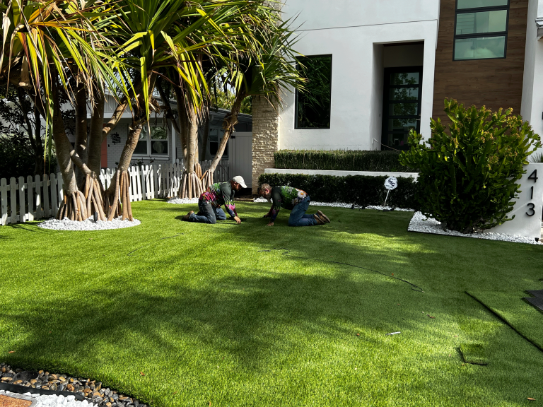 perfect synthetic lawn seam tama fl