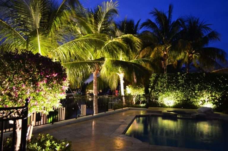 backyard lighting patio in Clearater