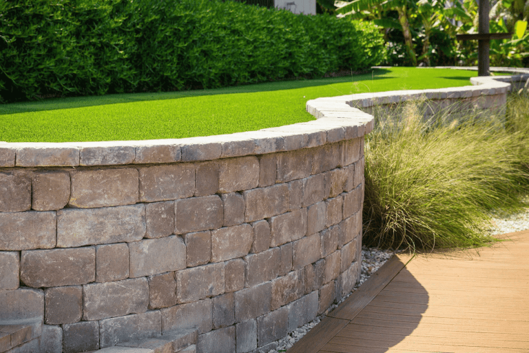 retaining wall synthetic lawn turf clearwater fl